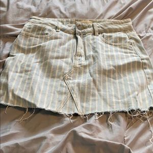 Jean striped skirt